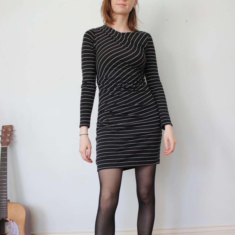 Banana Republic striped knit sweater dress, size S
